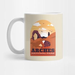 Arches National Park in Moab, Utah Vintage Retro Design Mug